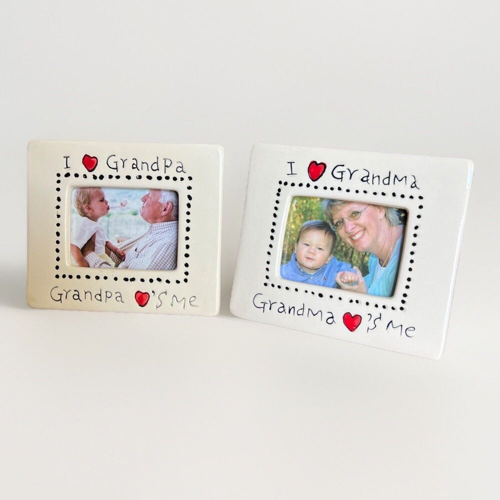 I Love My Grandpa & Grandma Picture Frames New! Photo Frame